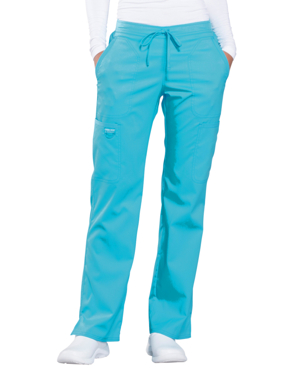 Cherokee - Workwear Revolution - Women's 5-Pocket Mid Rise Drawstring Pant 80