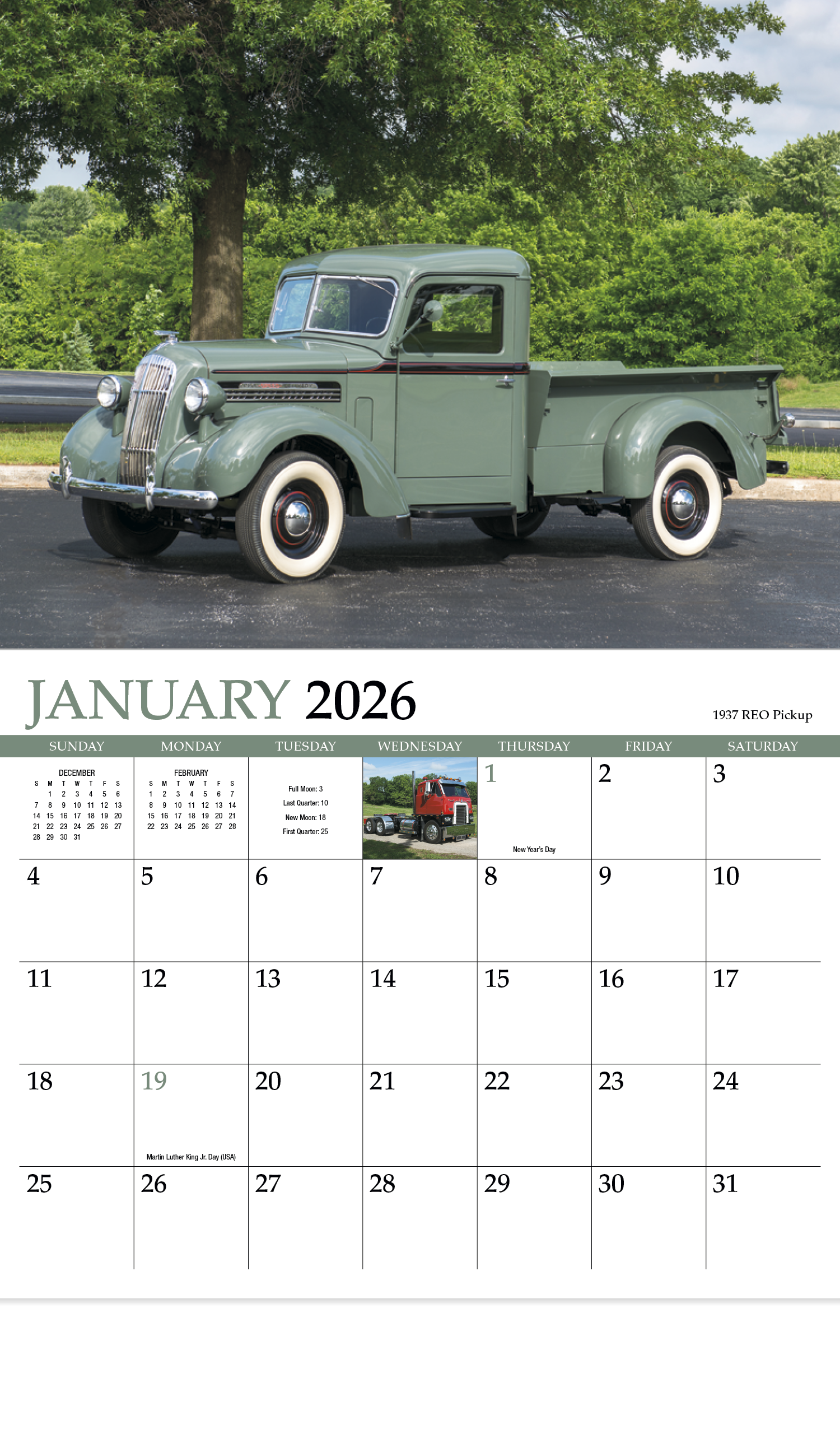 HotLine® Products Classic Trucks Appointment Calendar - Stapled 34