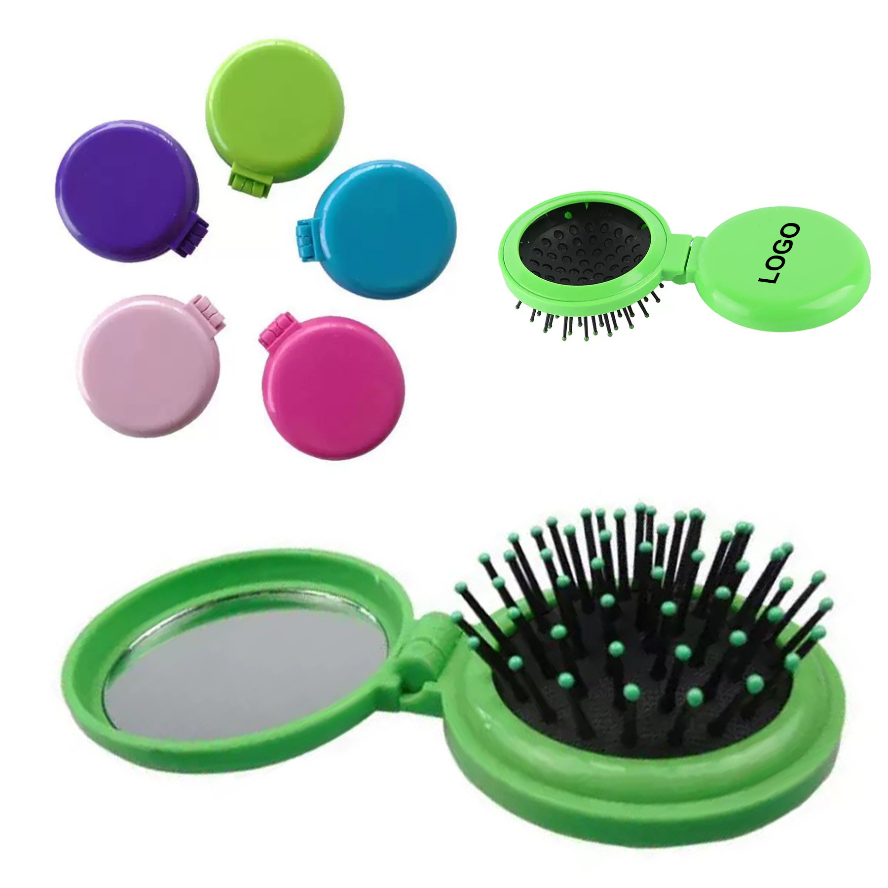 Folding Airbag Massage Mirror Comb 1