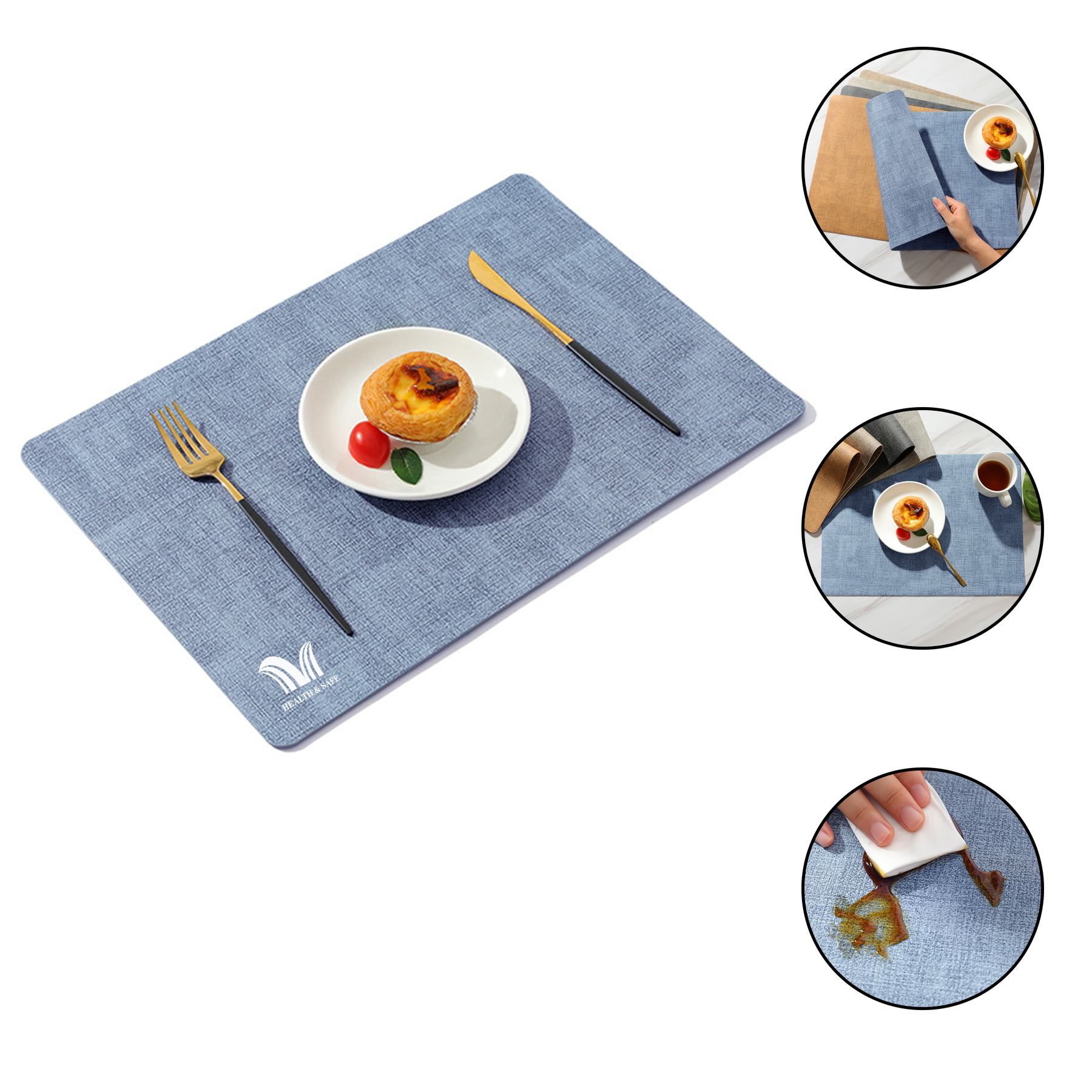 Placemat Leather Table Mats for Kitchen Dining 2