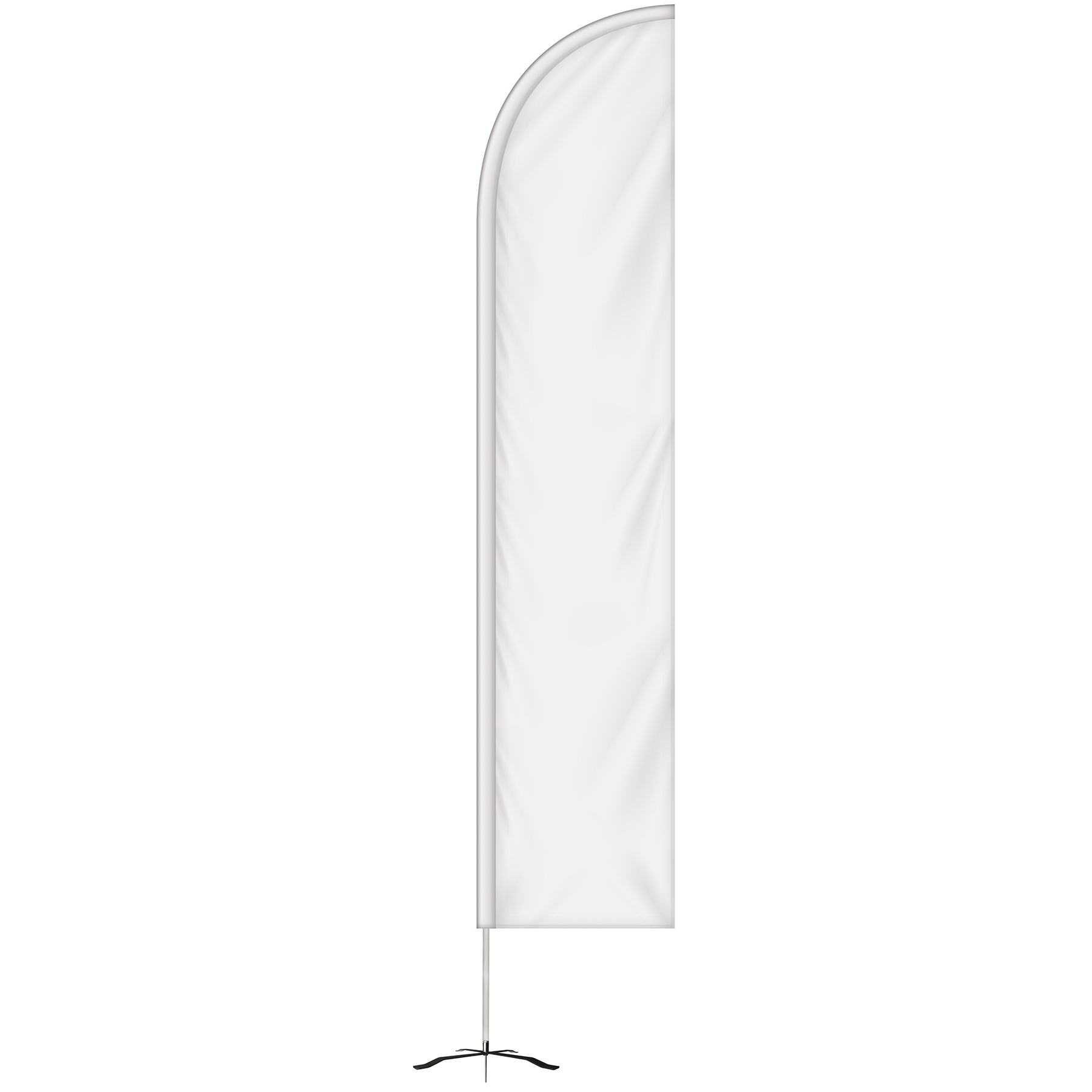 10' Double Sided Half Drop Banner w/ Premium Hardware & Cross Base 3