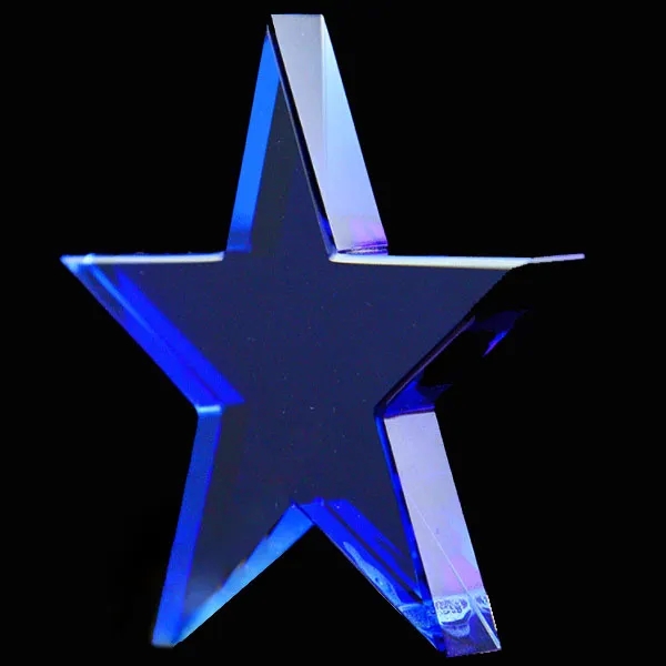 Colored Crystal Star Paperweight 8