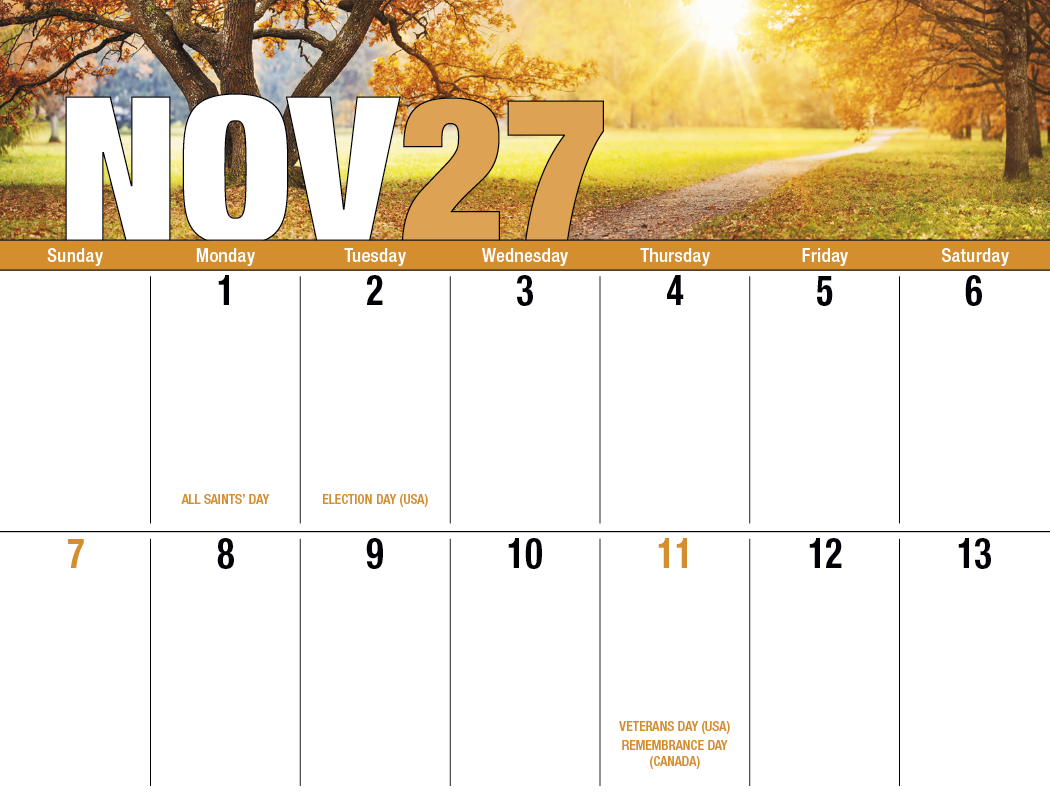 Good Value™ Seasonal Expressions Big Block - Stapled Calendar 30