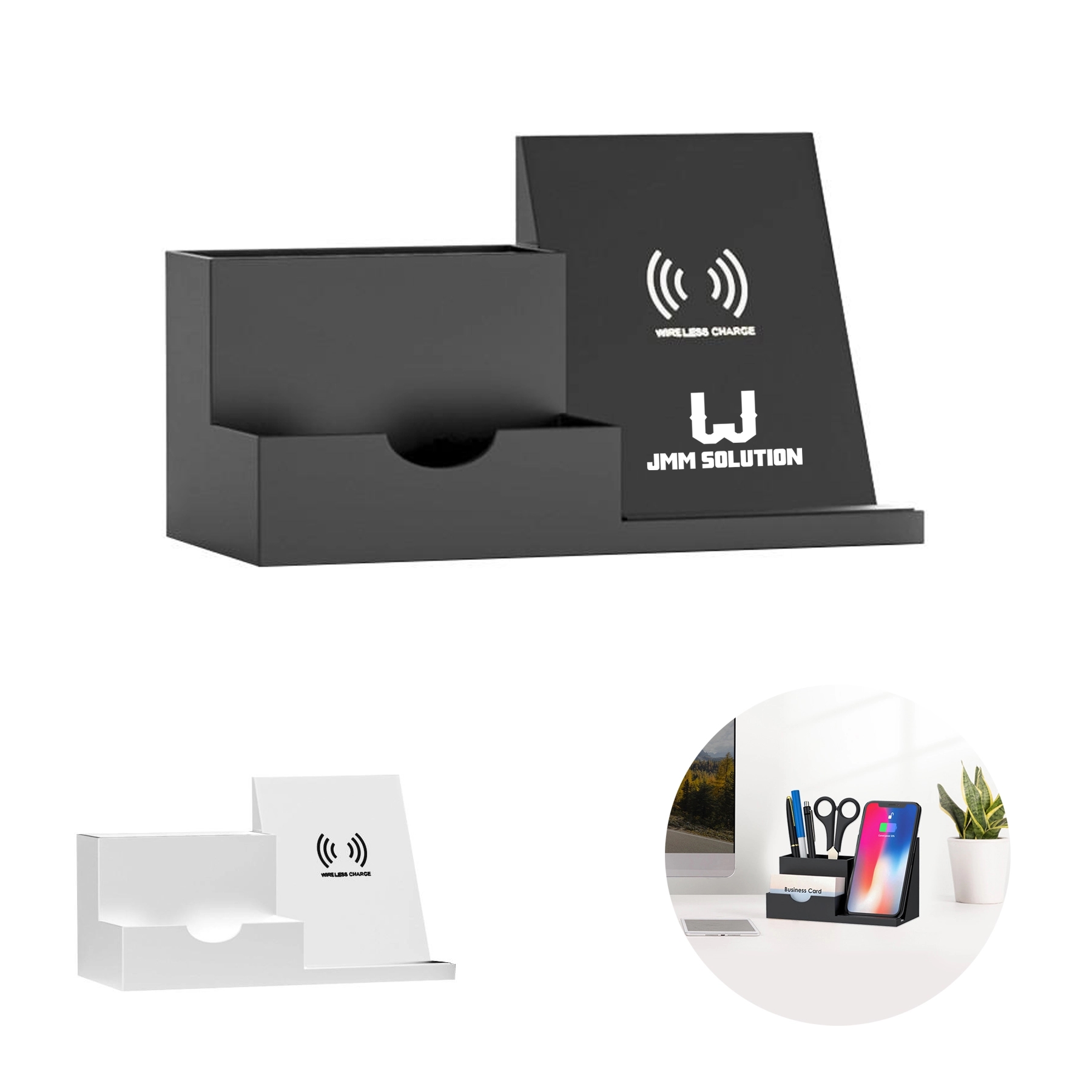 Desktop Organizer With Wireless Charging 1