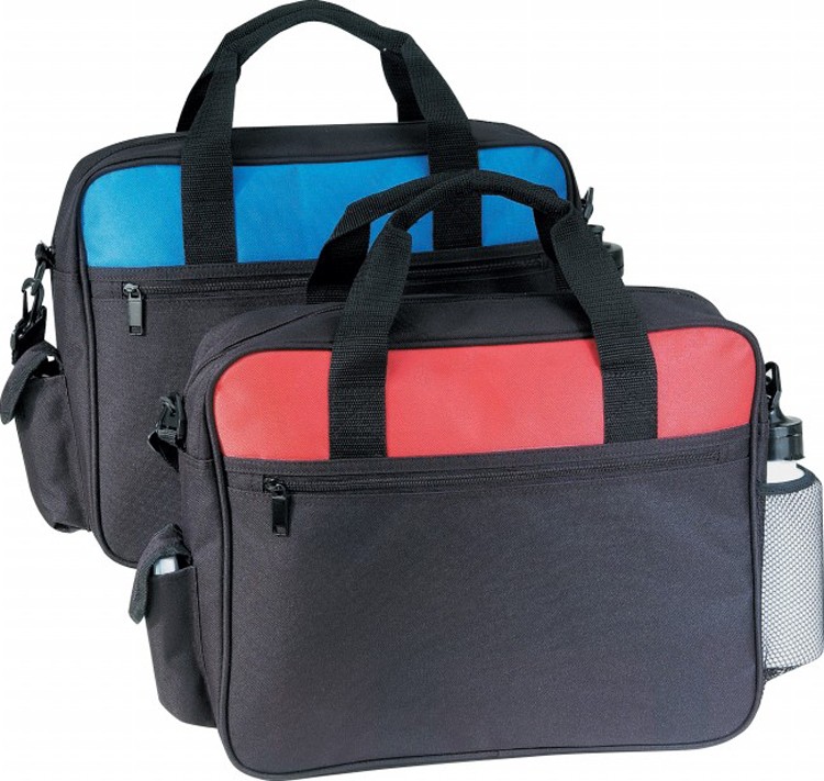 Deluxe Business Portfolio w/Cell Phone Pocket, Bottle Holder 2