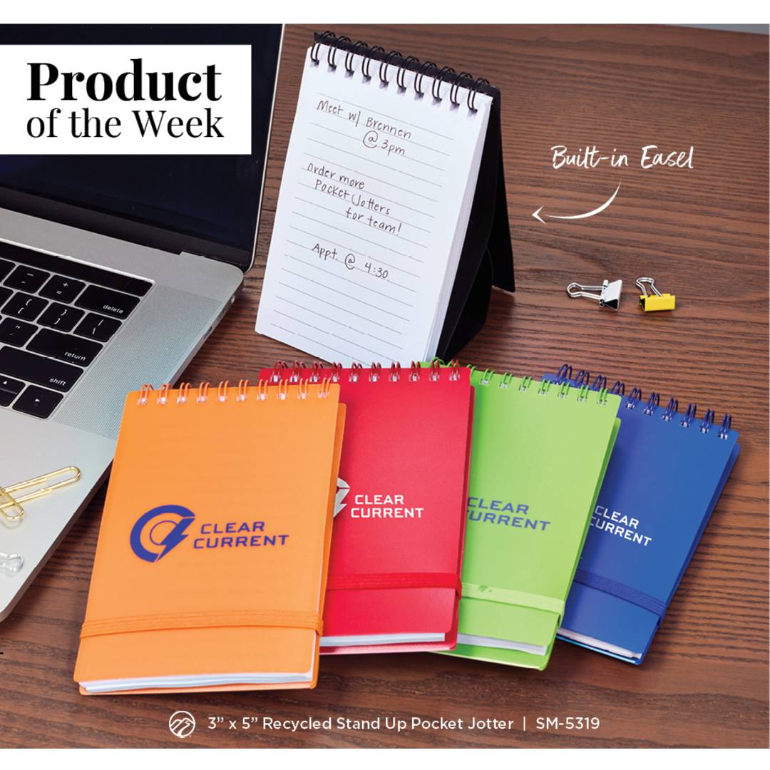 3" x 5" Recycled Stand Up Pocket Jotter 34