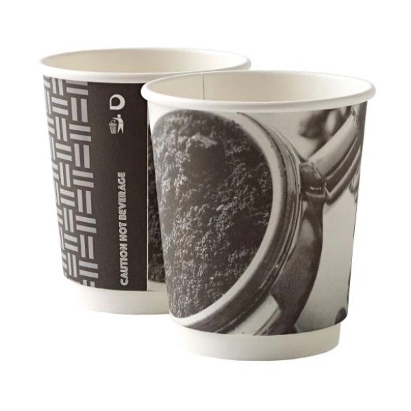 10oz Double Wall Paper Coffee Cup with Lid 4