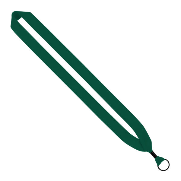 1" Cotton Lanyard with Metal Crimp & Metal Split-Ring 20