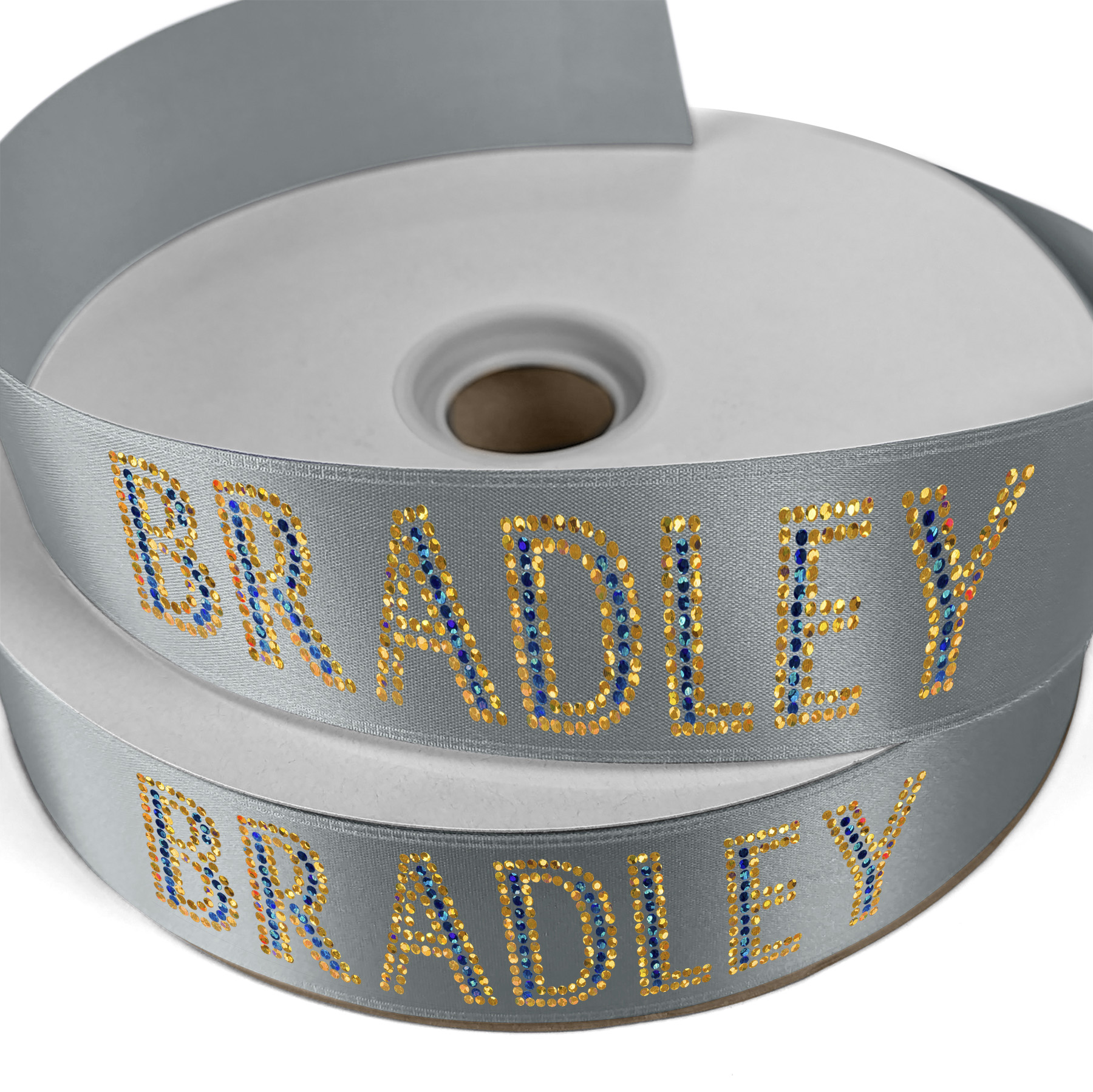 1 1/2" Badge Satin Ribbon - 100yd Roll - Sparkle 18