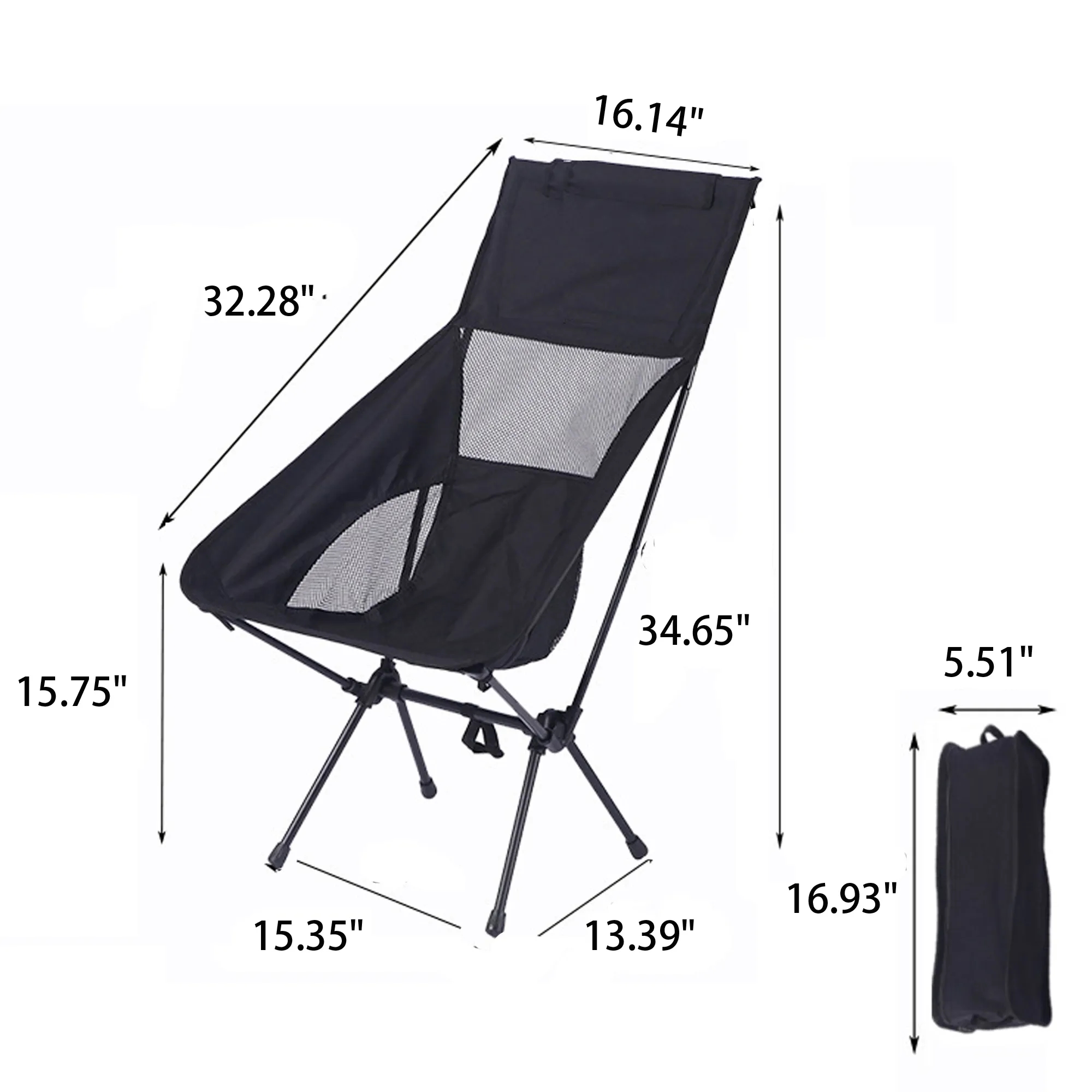 Outdoorable Folding Chair With Carrying Bag(Full Color) 8