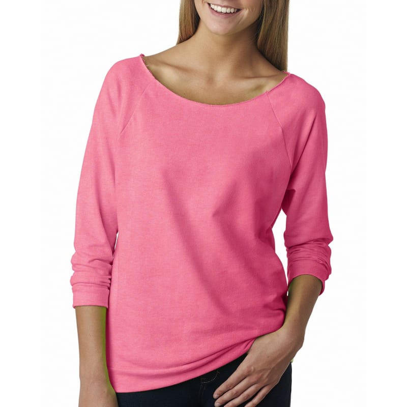 Next Level Apparel Ladies' French Terry 3/4-Sleeve Raglan 2