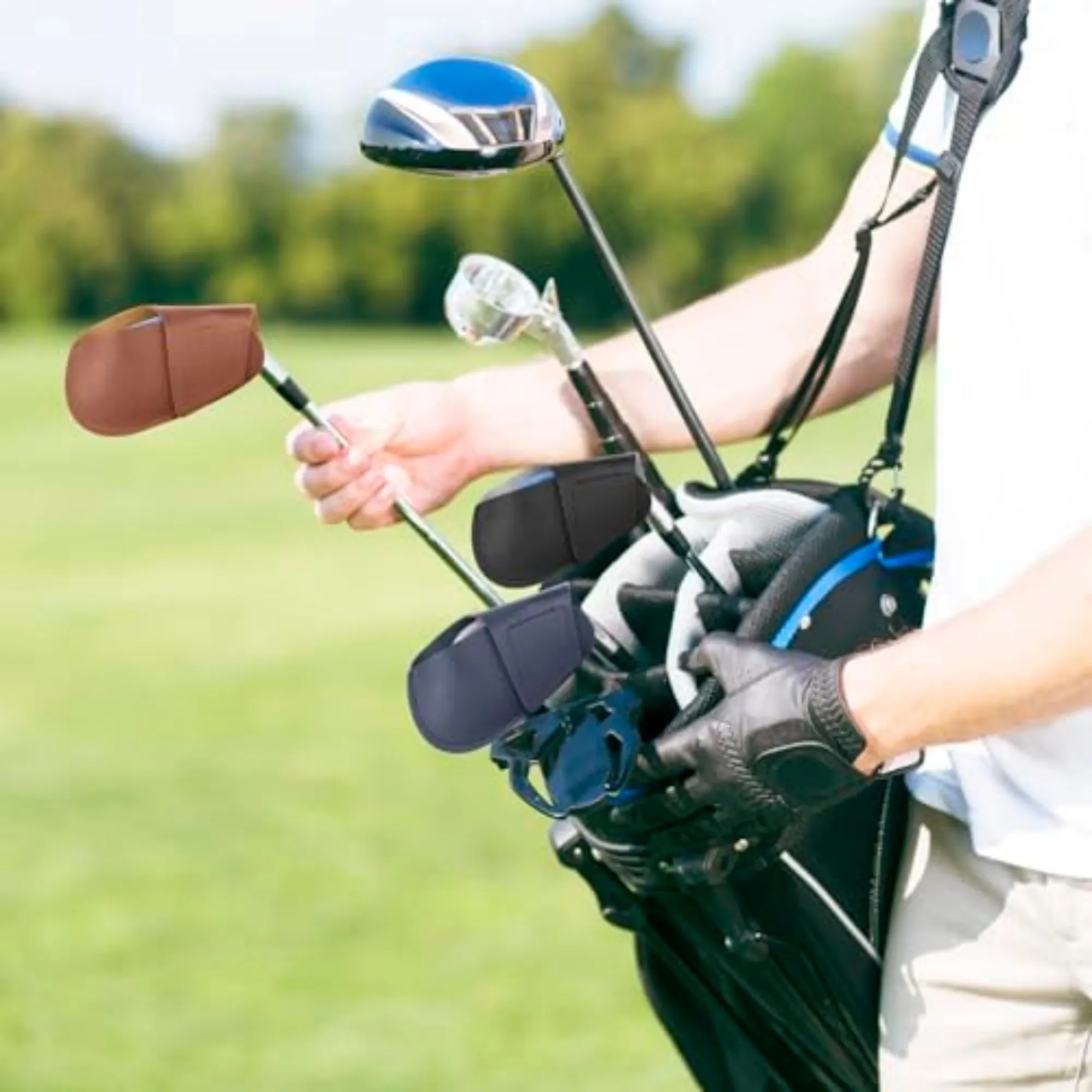 Leather Golf Iron Head Covers Set 20