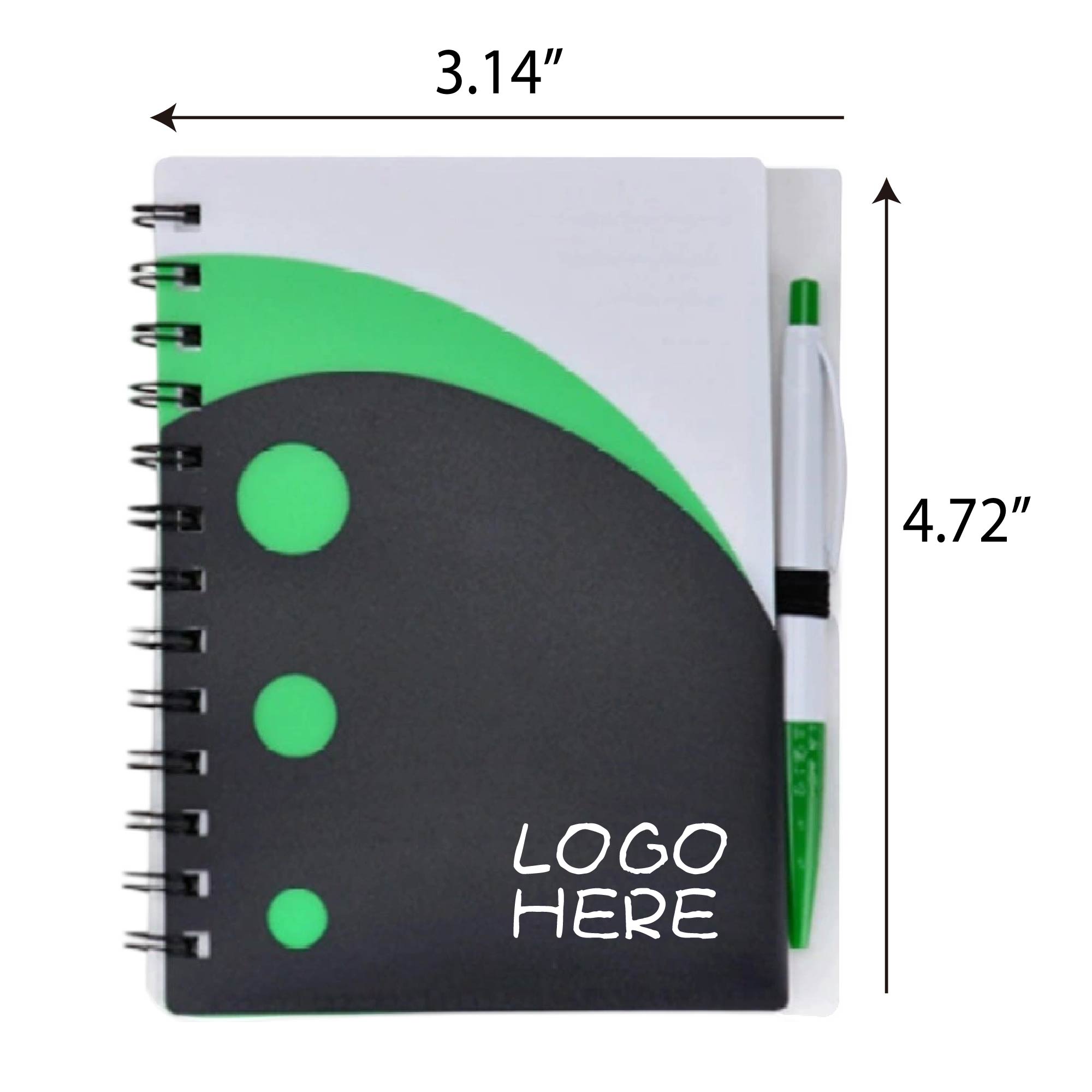 PP Hardcover Spiral Notebook with Pen 2