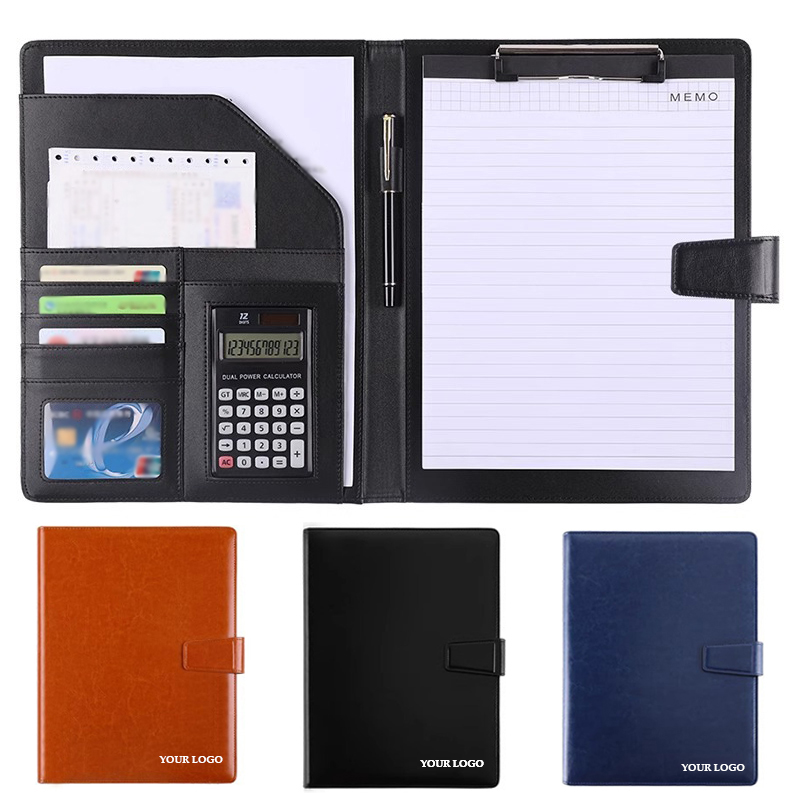 PU Leather Calculator Clipboard A4 File Filler 5