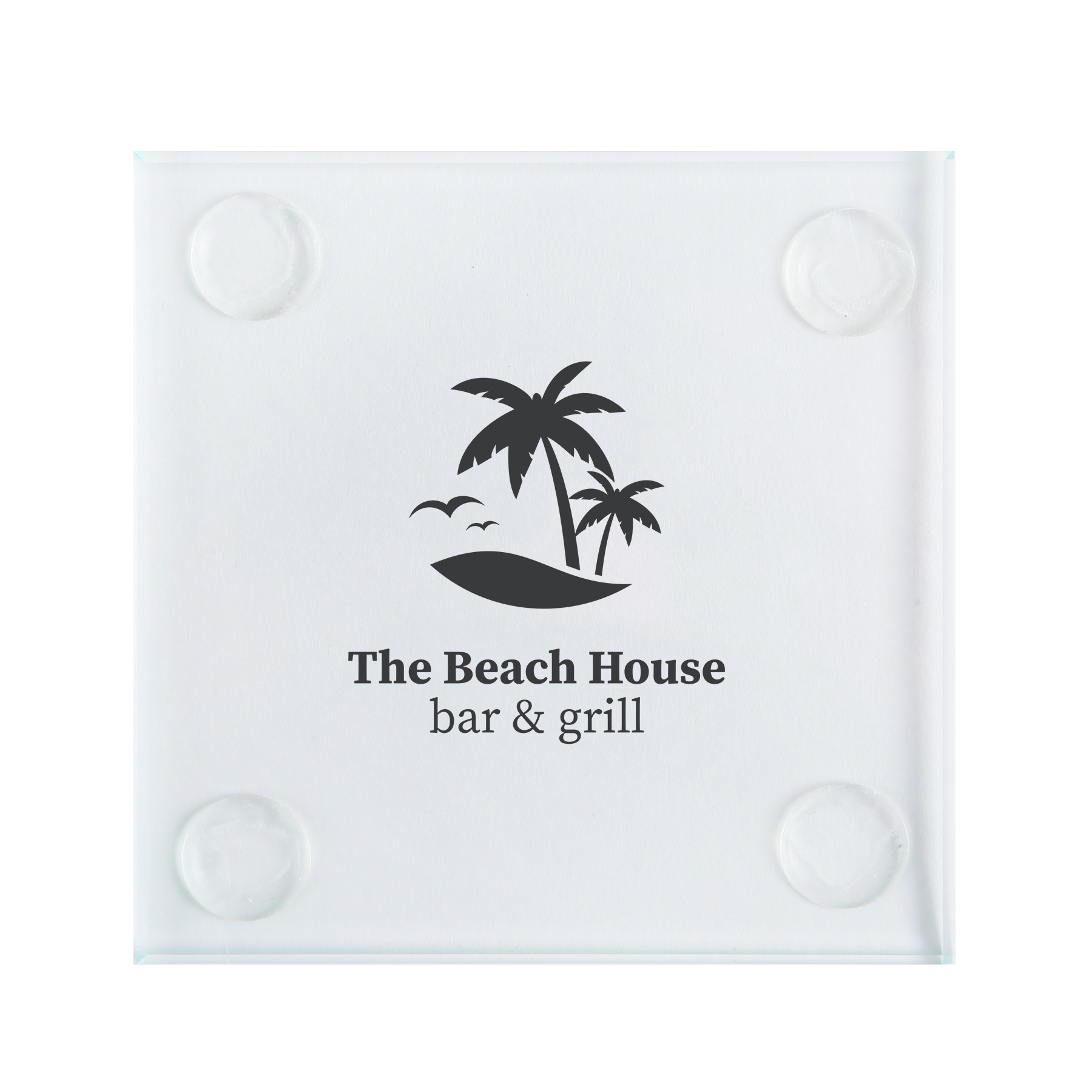 Square Glass Coasters: Single 2