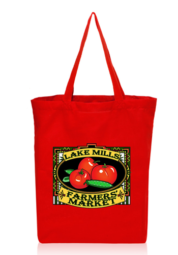 15W x 17H inch Gusseted Cotton Tote Bags 4