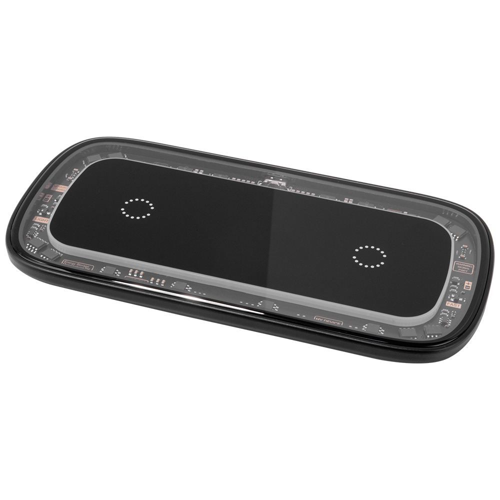 Roselle 2-in-1 Wireless Charger with Blue LED Ring