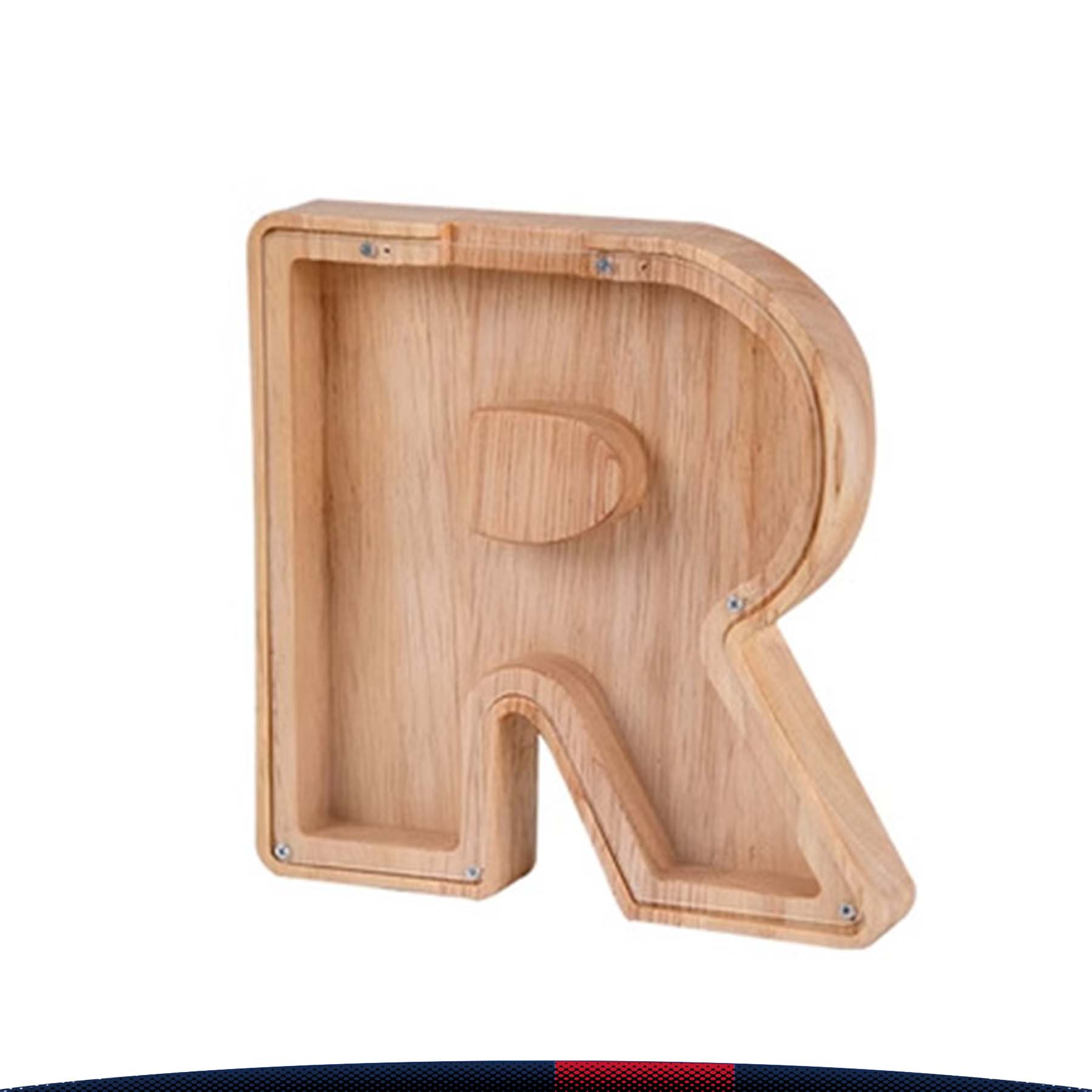 Wooden Letter Money Jar 38
