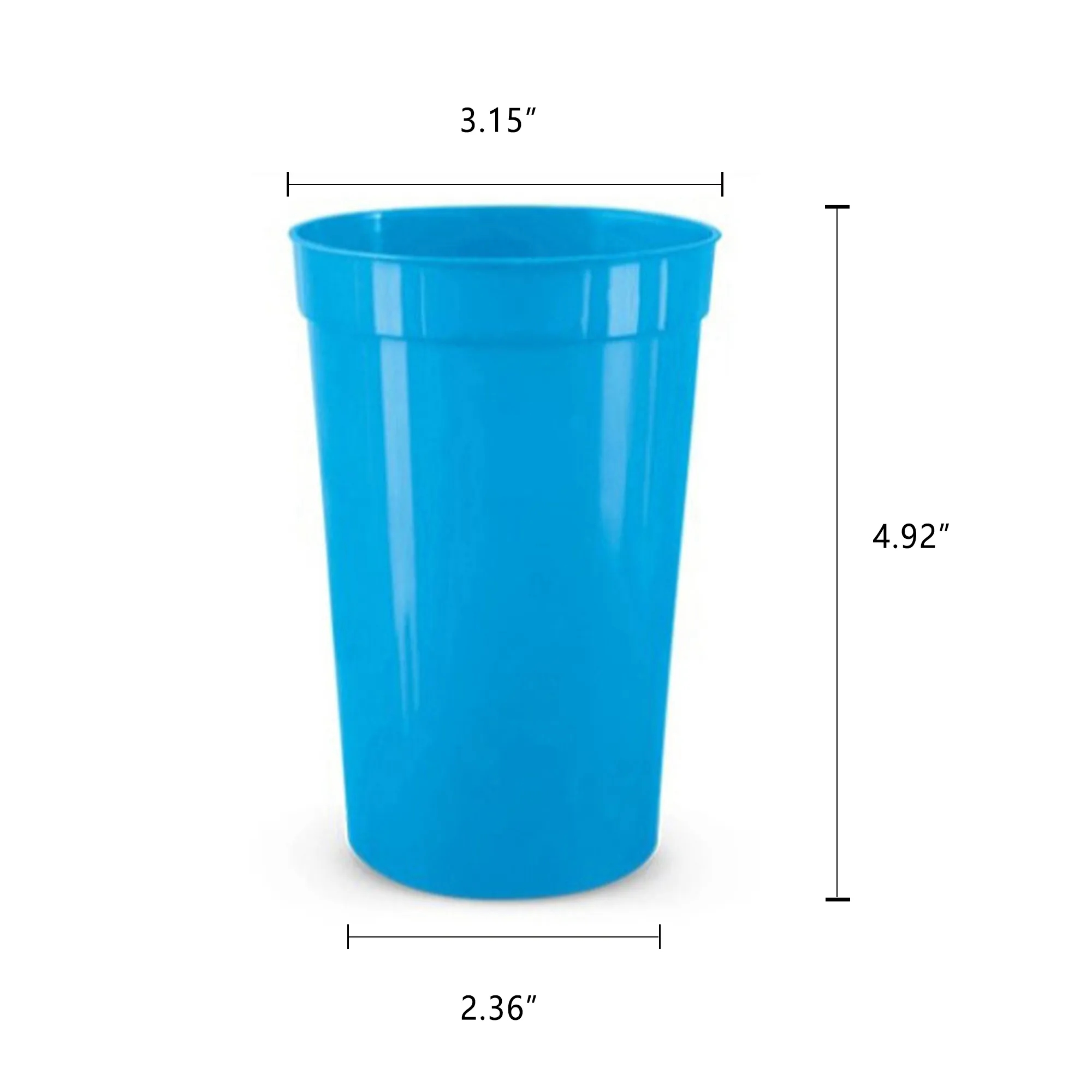 16 oz Plastic Stadium Cup 2