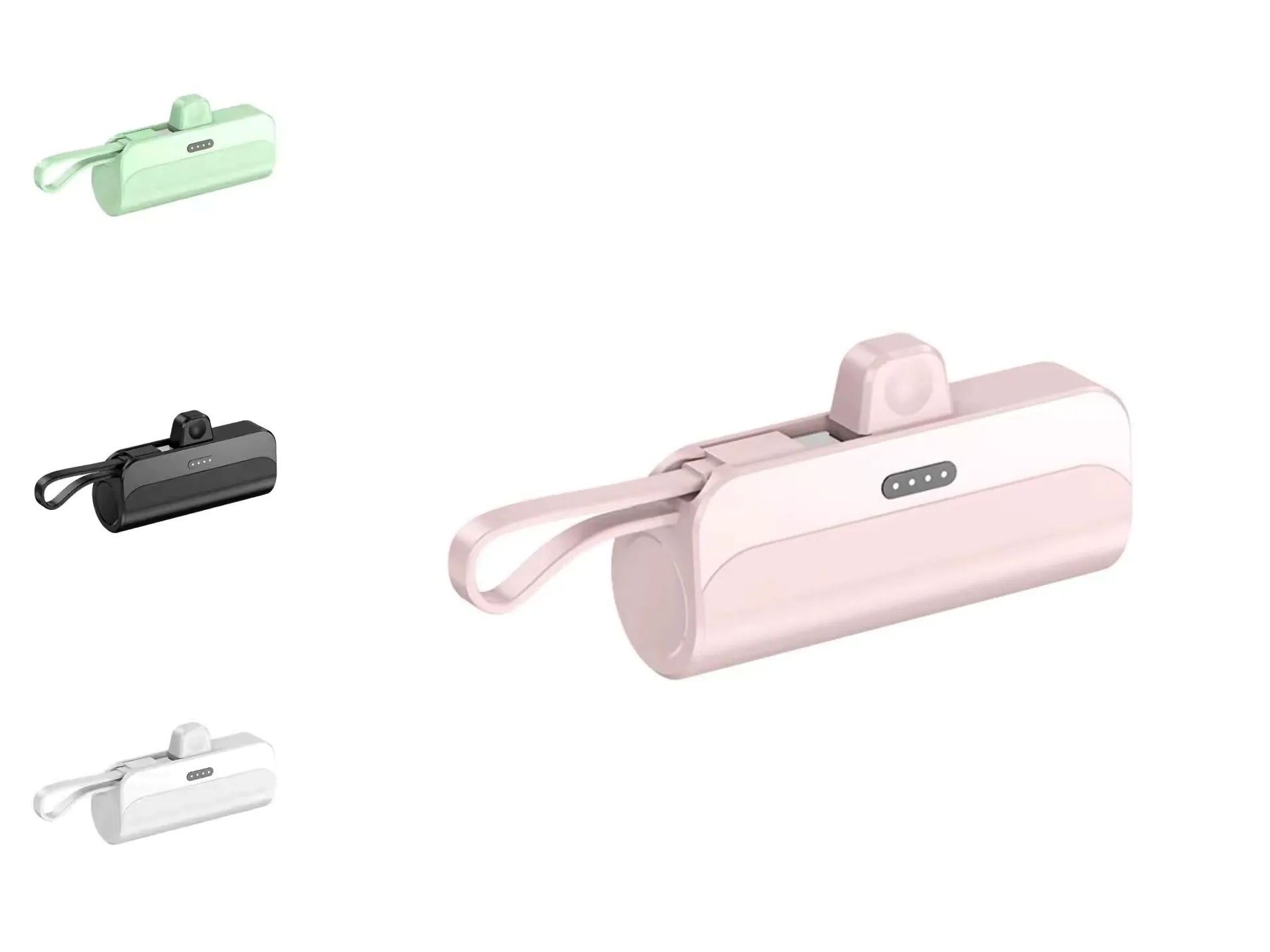 Ultra thin portable emergency power bank with built-in cable 5