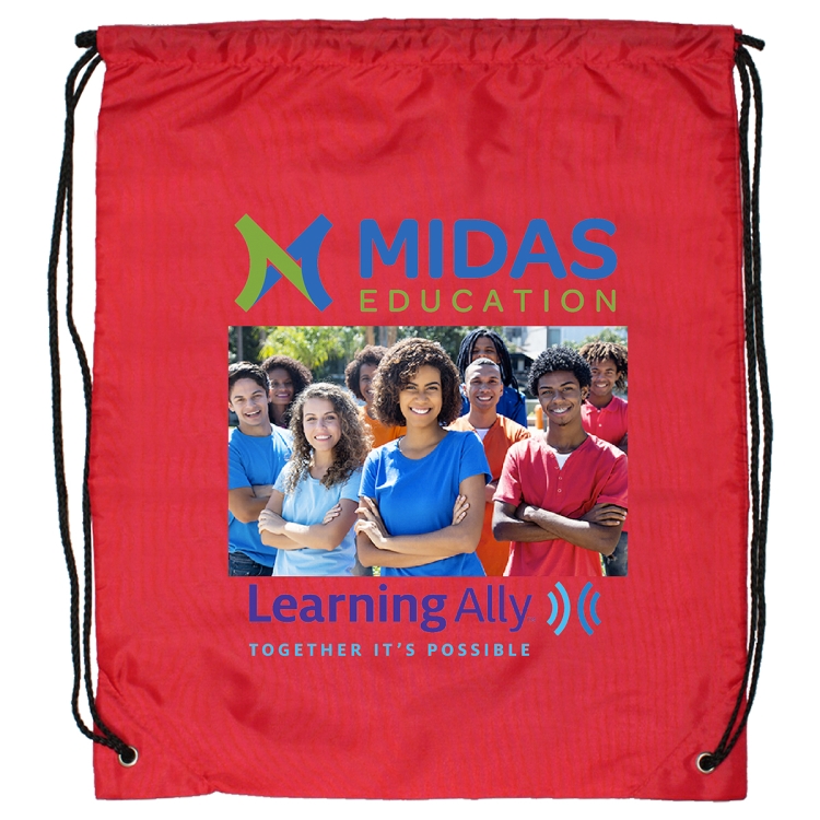 14-1/2"W x 17-1/2" H - 210D Polyester Drawstring Cinch Pack Backpack 26