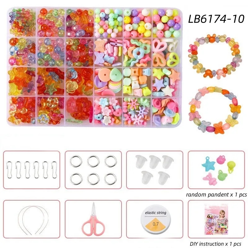 BULK Kids Jewelry Making Kit DIY Bracelet Set Beads Supplies 9