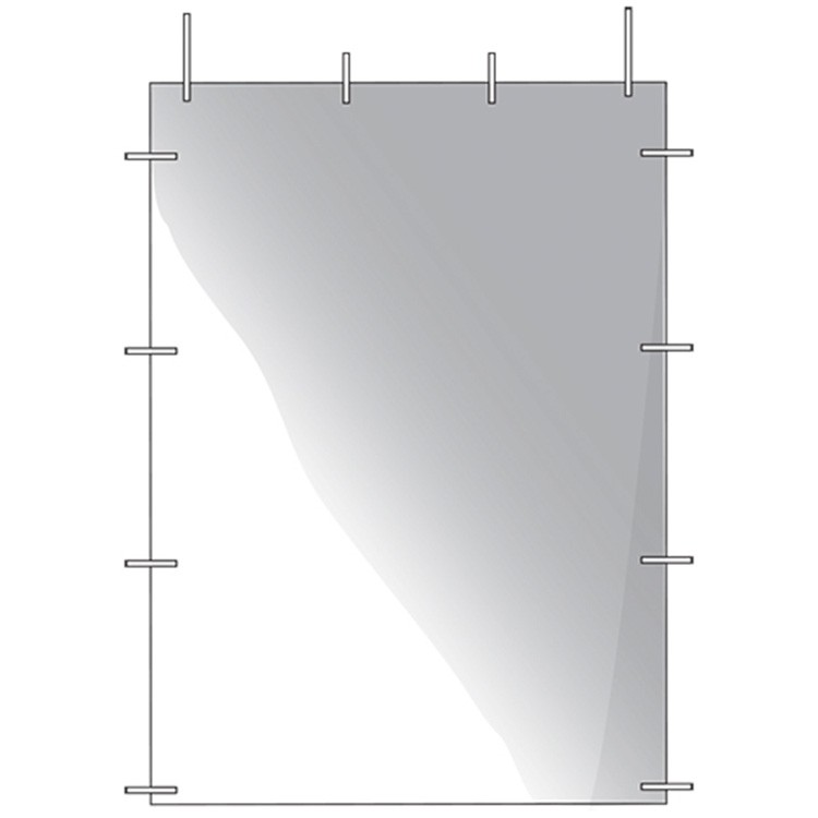 5 foot plain white side panel 2