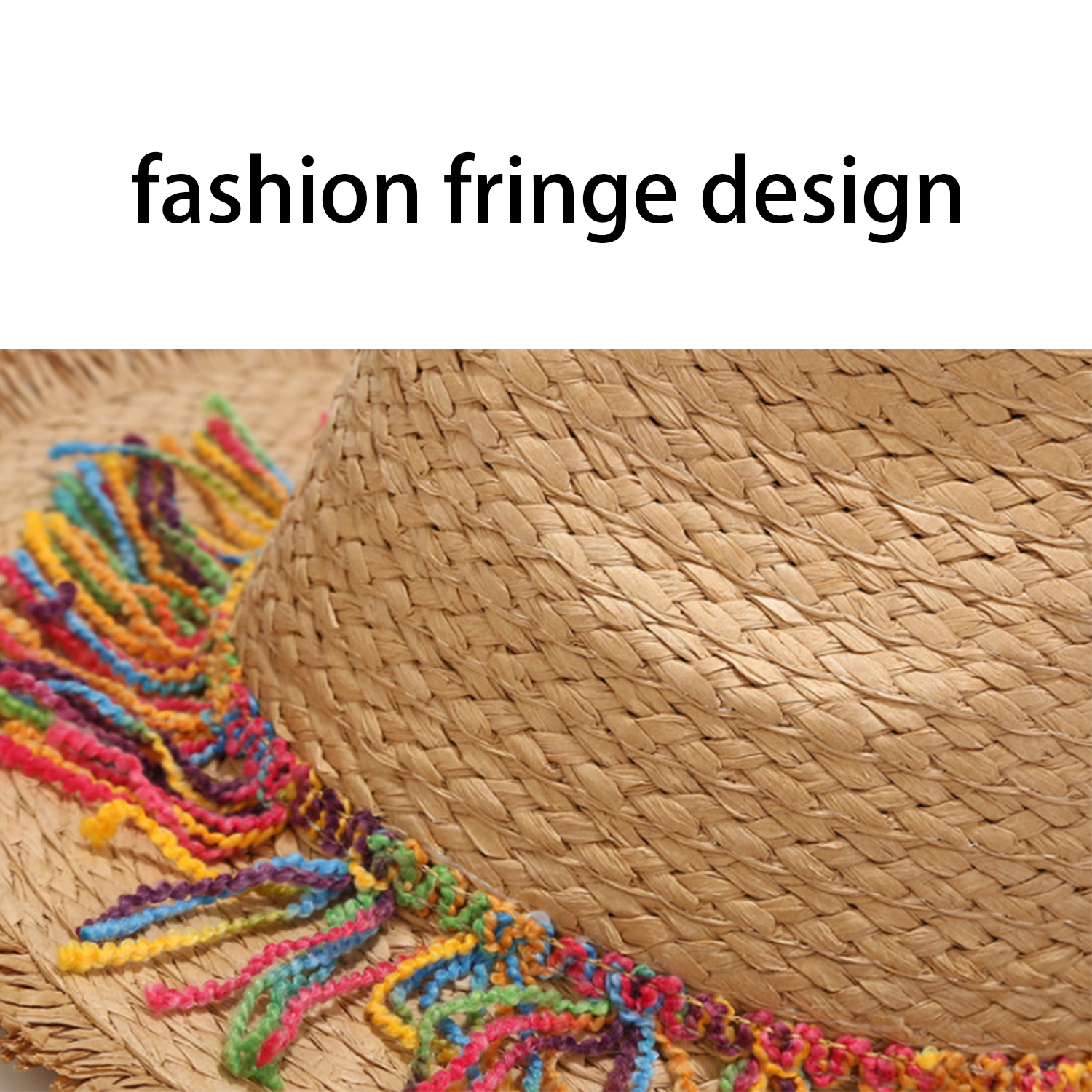 Colored Tassel Summer Straw Hat 5