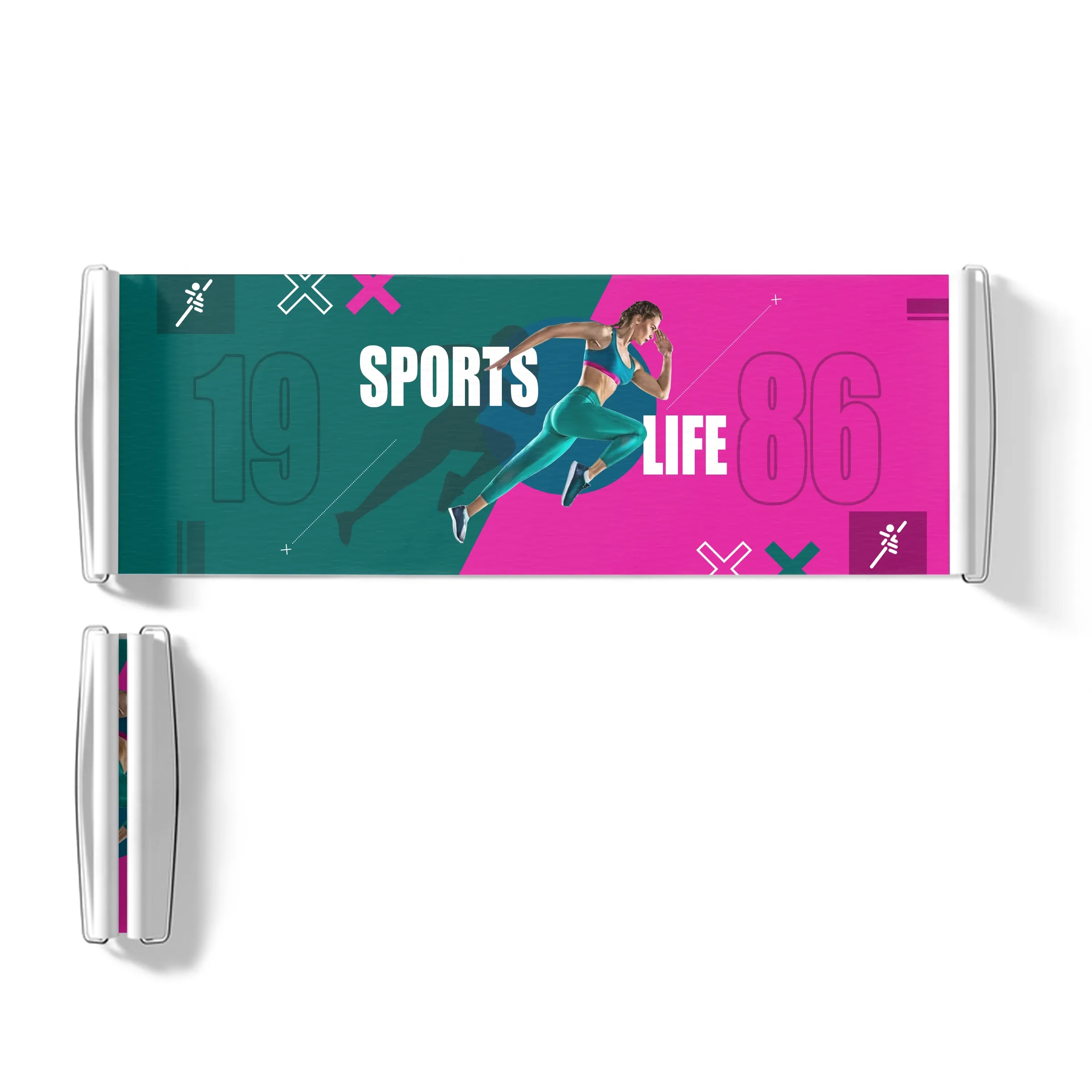 9.5" x 27.5" Custom Scroll Banner - Single Sided 4
