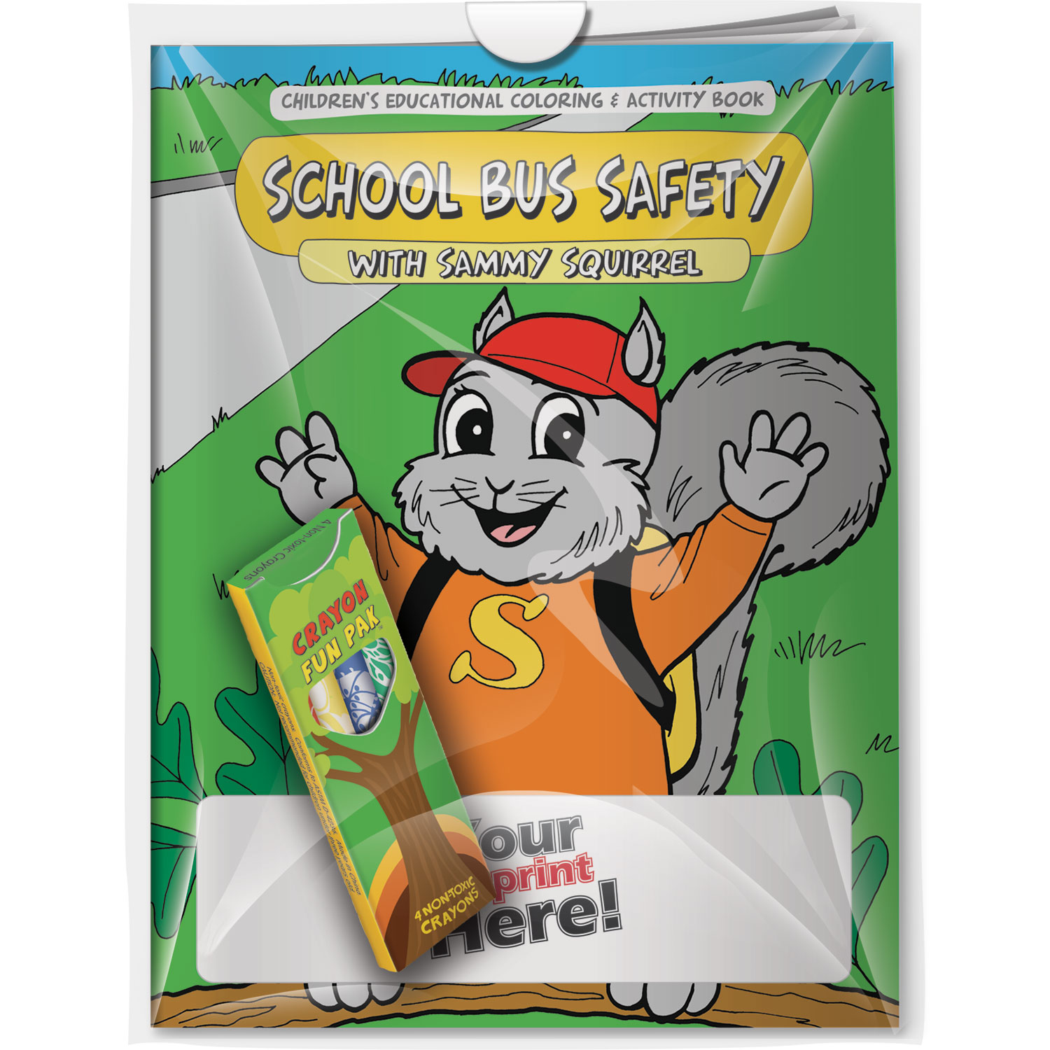 Combo Pack - CB1018 Coloring Book & 4-Pack of Crayons in a Poly Bag 3