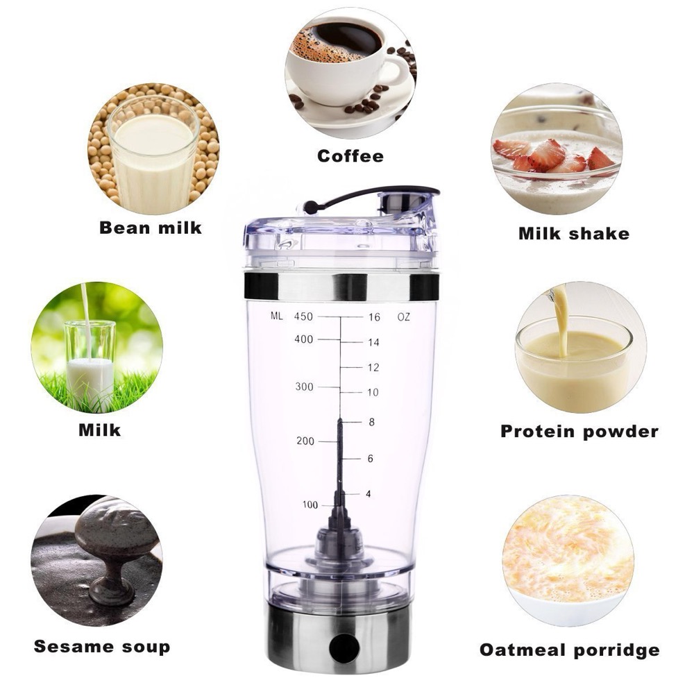 20oz Portable Automatic Vortex Mixer Cup Leakproof Protein Mix Bottle 3