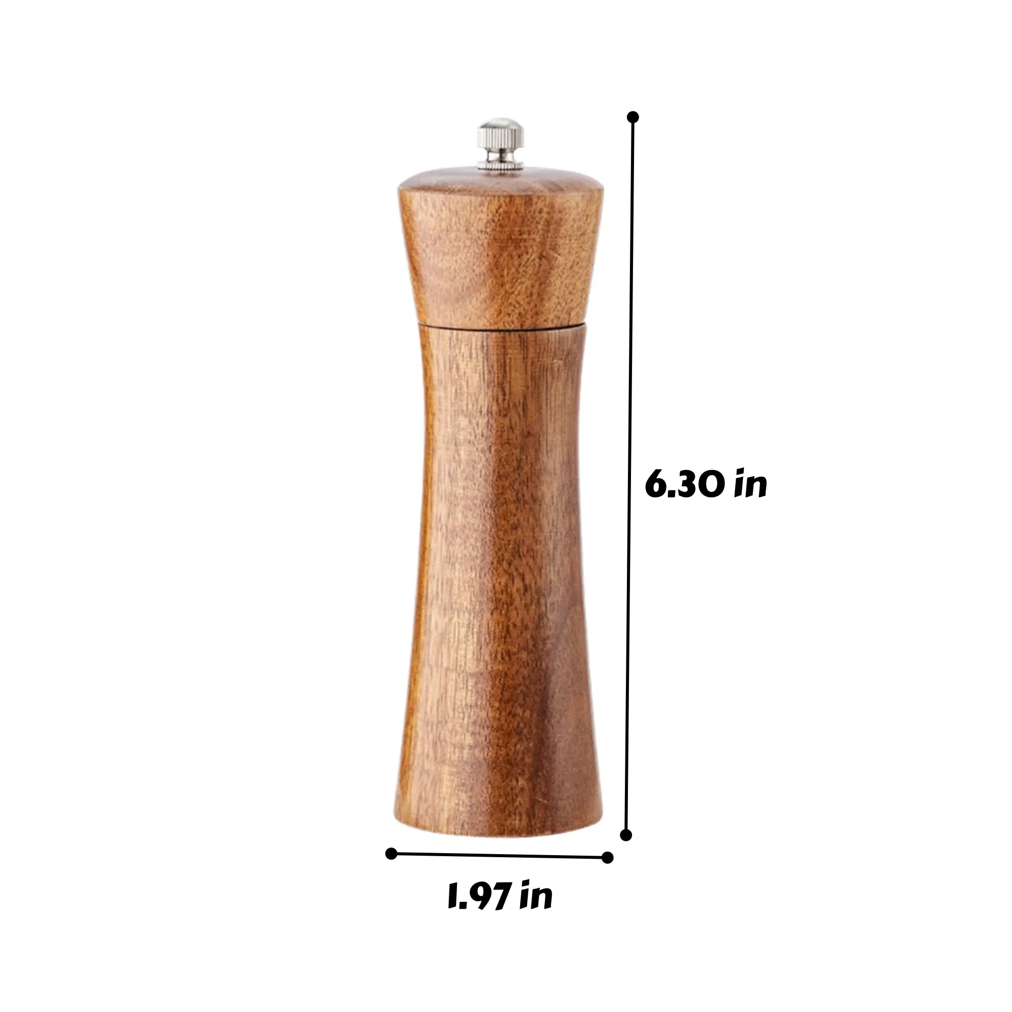 Manual Pepper Grinder Solid Wood Mill 2