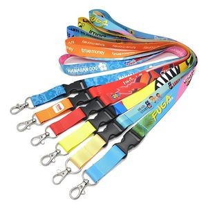3/4'' Custom Full Color Lanyard With Lobster Hook & Buckle 4
