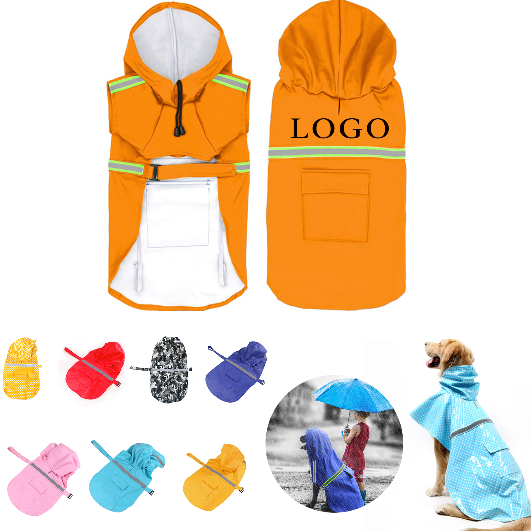 Reflective Raincoat For Dogs 2