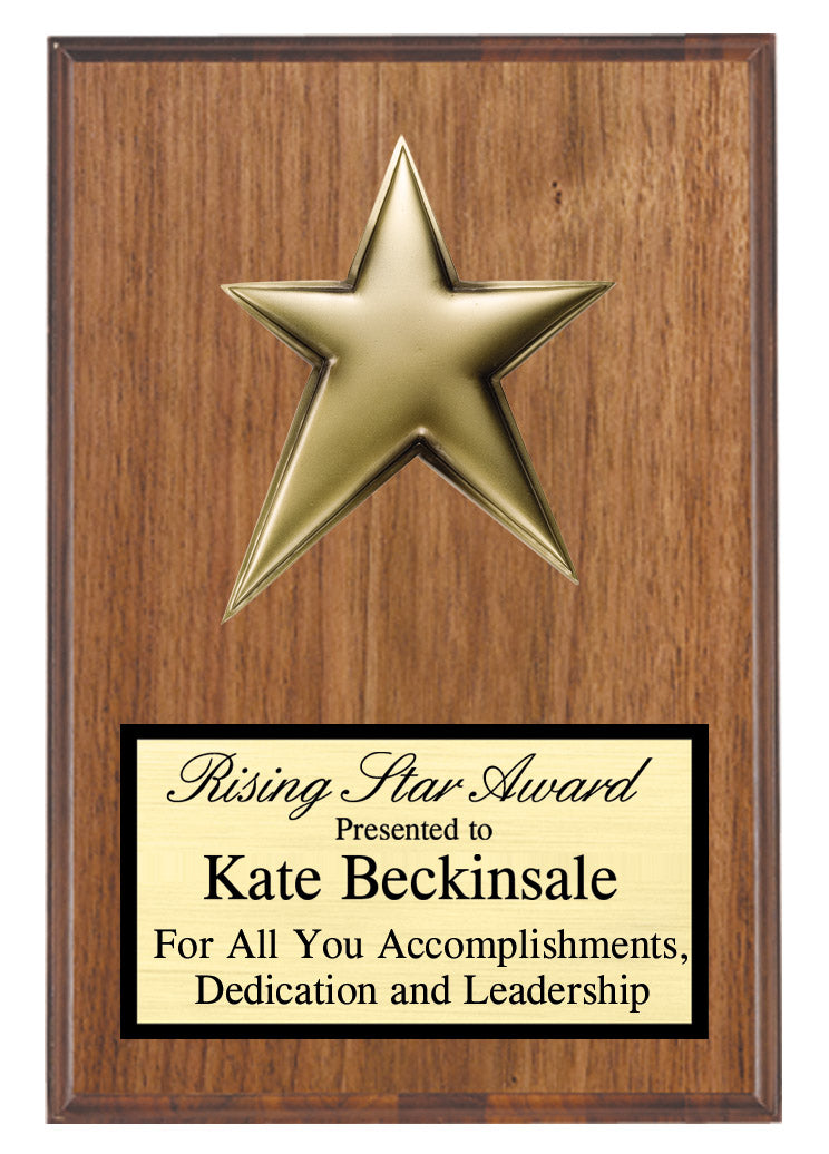 Gold Star Mount on 9"x12" Simulated Plaque 1