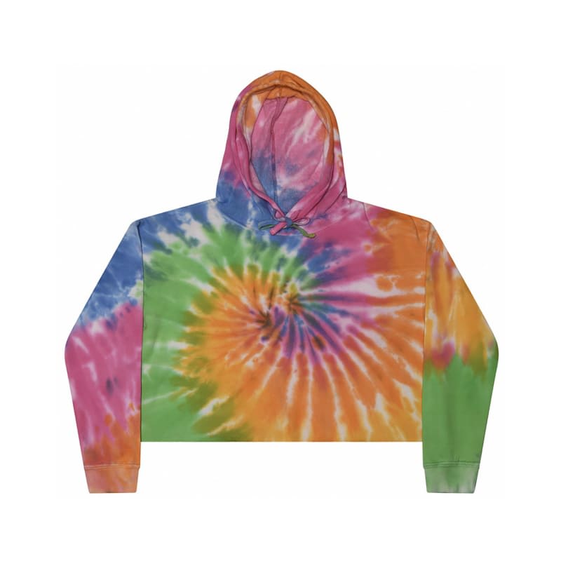 Tie-Dye Ladies' Cropped Hooded Sweatshirt 9