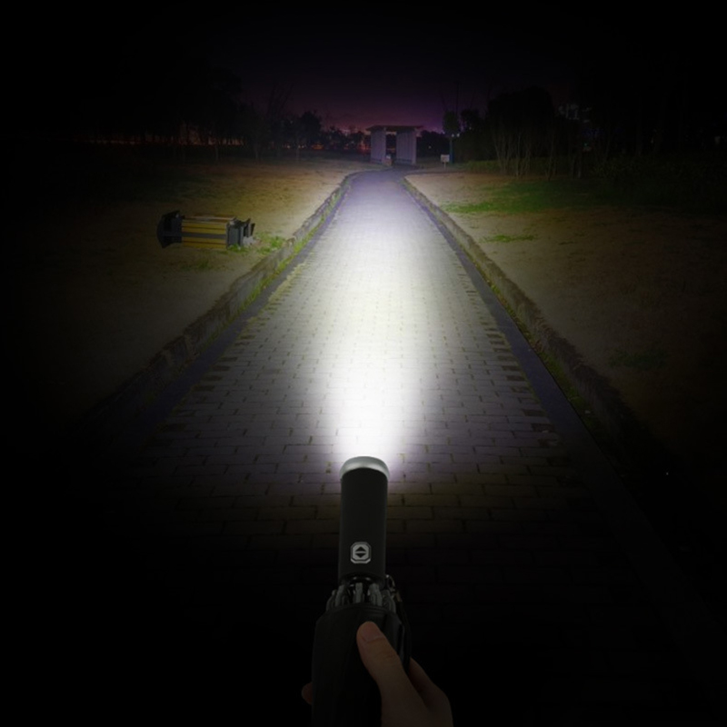 Automatic Compact Umbrella with LED Flashlight and Reflective Strip 6