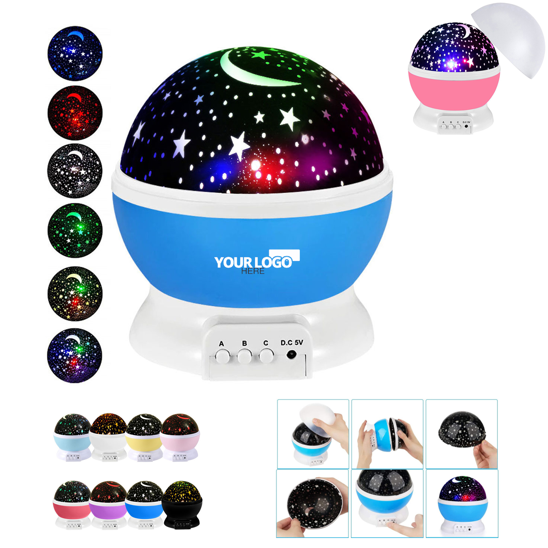 Moon Star Projector Desk Lamp 2