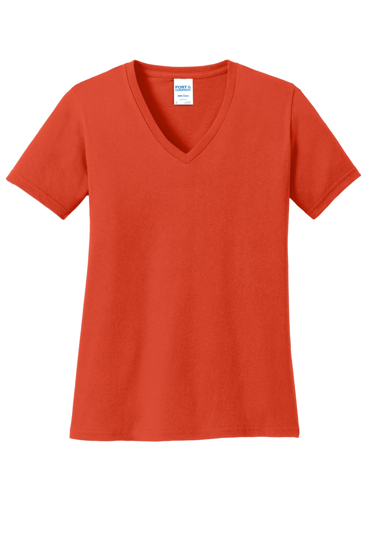 Port & Co Women's Core Cotton V-Neck Tee. LPC54V 106