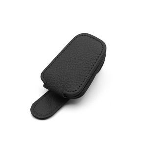 Triangle PU Leather Glasses Storage Clip With Magnetic Suction 11