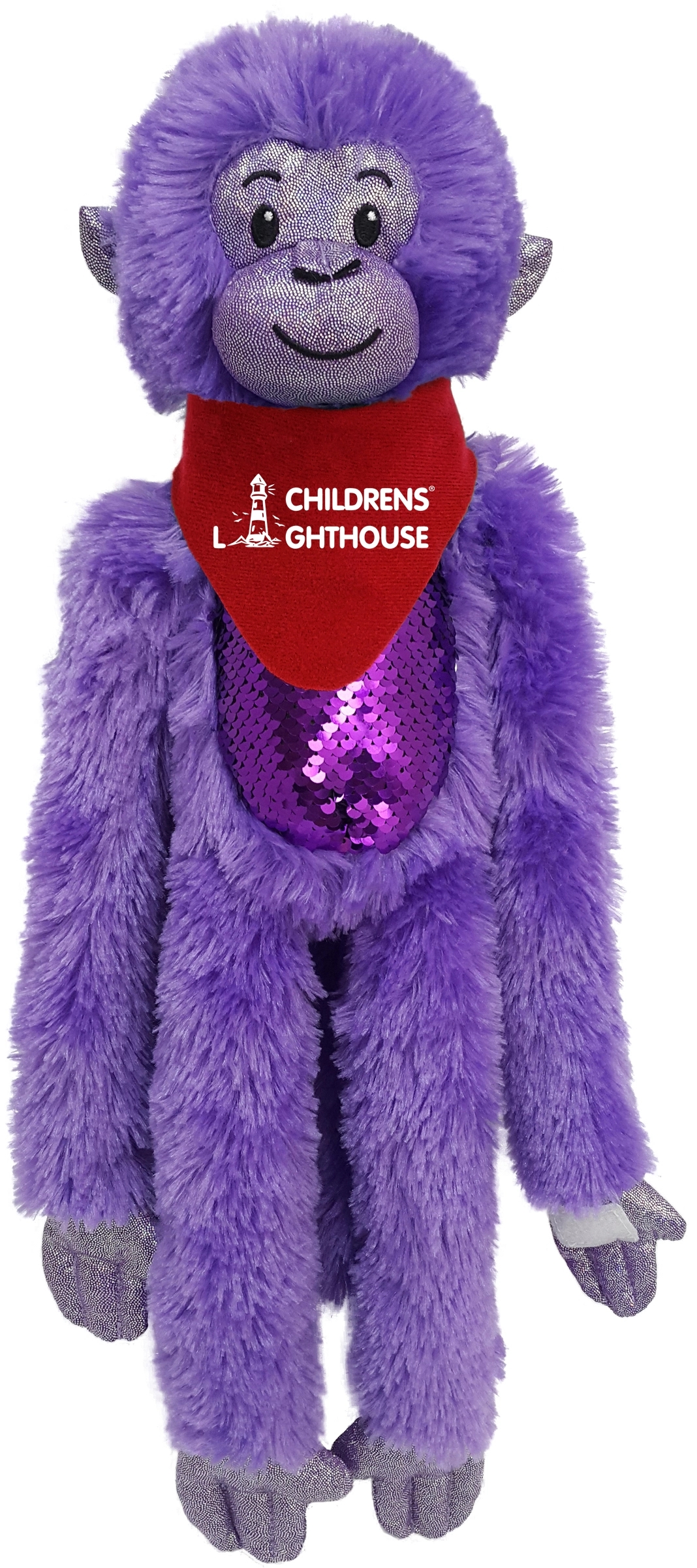 21" Purple Spider Monkey with Sequins