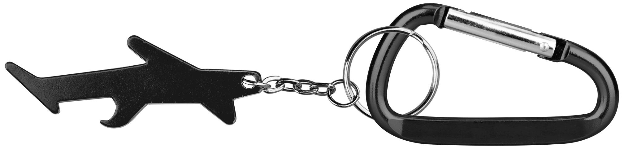 Plane / aircraft shaped aluminum bottle opener with key chain and carabiner 5