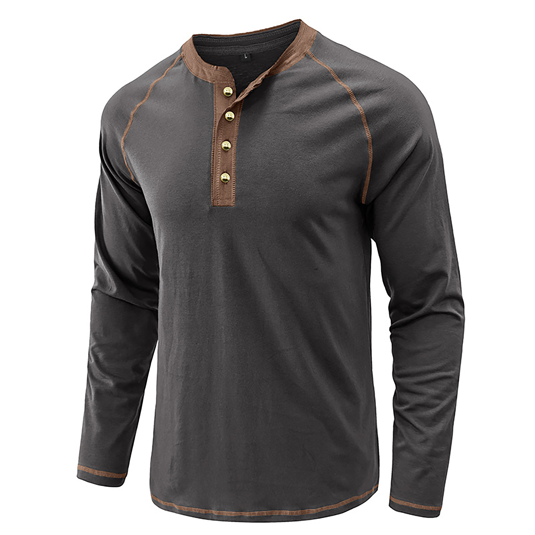 Men's Long Sleeve Henley Shirt 5