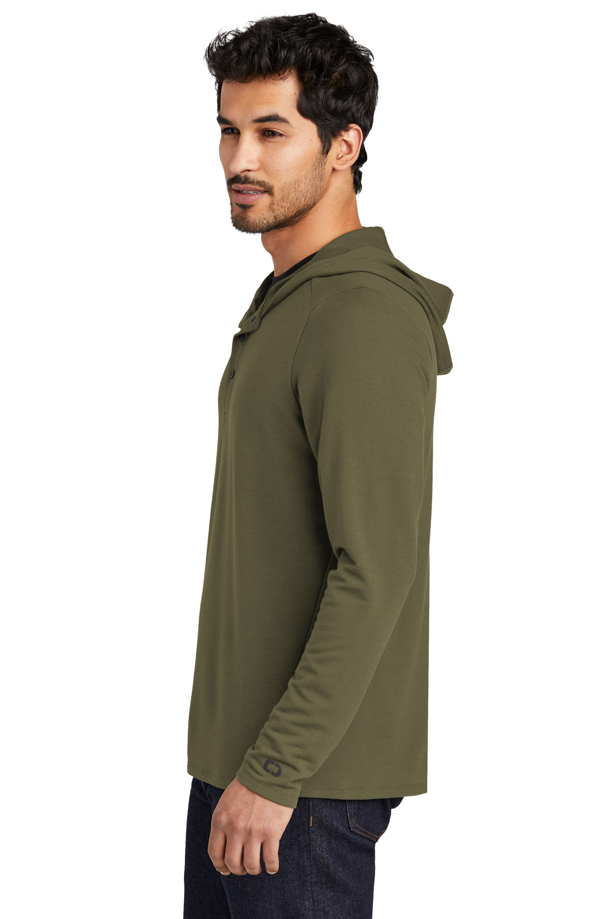 OGIO Luuma Flex Hooded Henley OG826, custom hoodie or sweatshirt with logo imprint 12