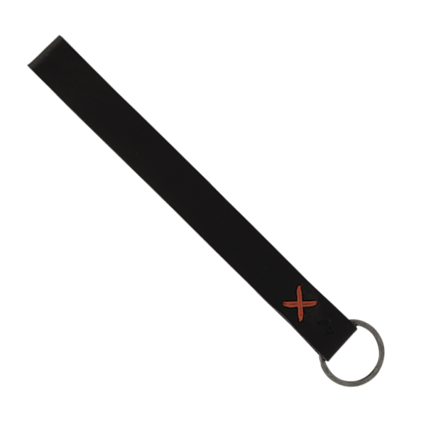 Hayward Leather Wrist Keychain with Metal Split-Ring 1