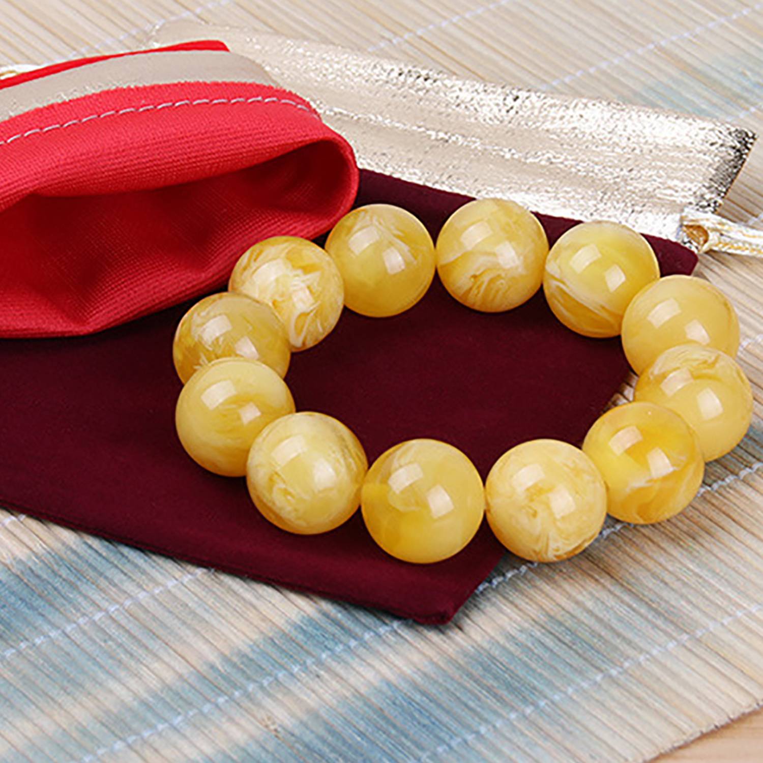 Velvet Two Tone Drawstring Jewelry Pouch 8