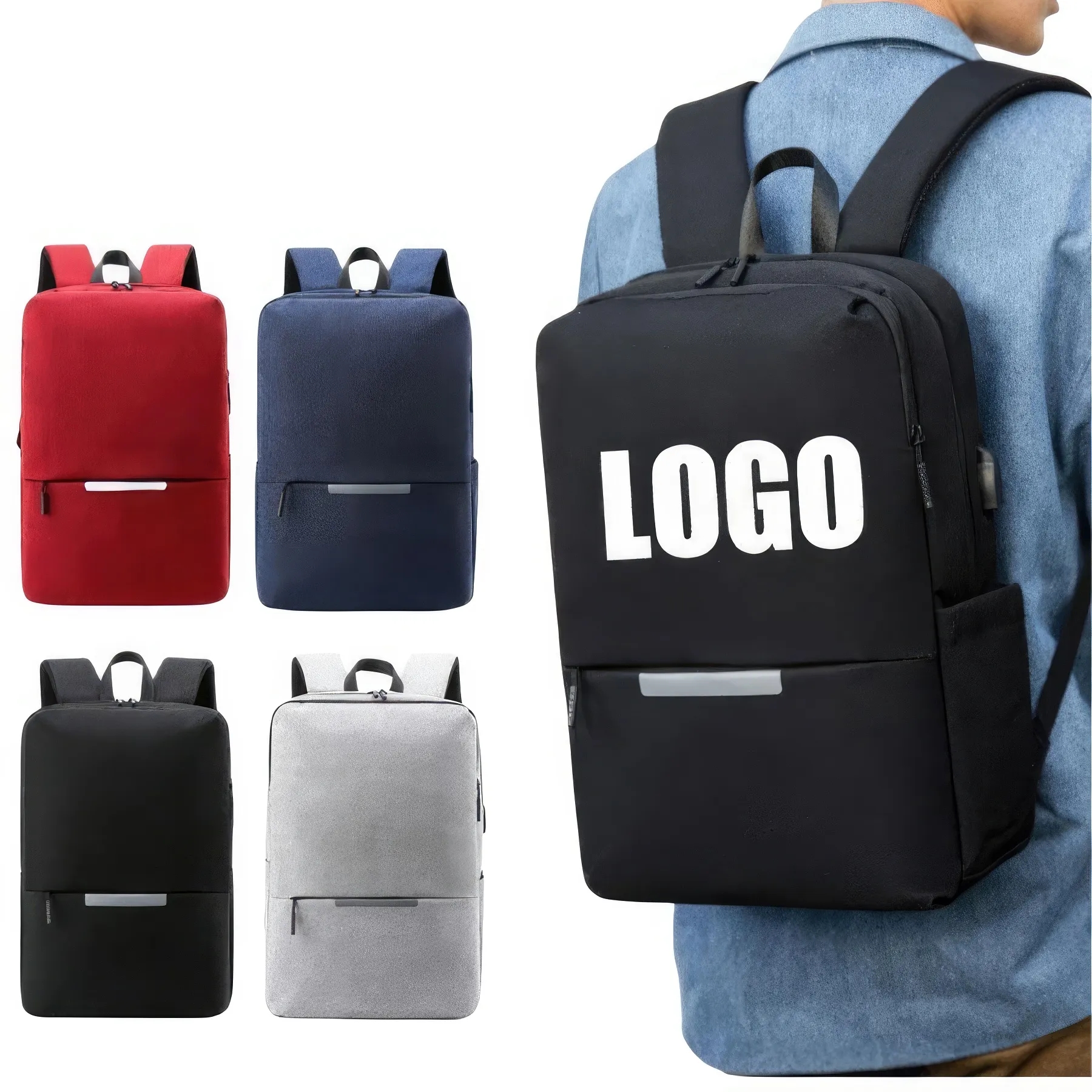Business School Laptop Backpack with USB Charging Port 2