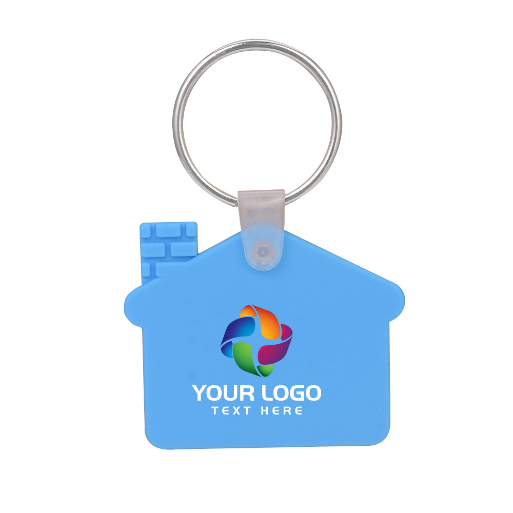 Custom House Shaped Silicone Keychain 11