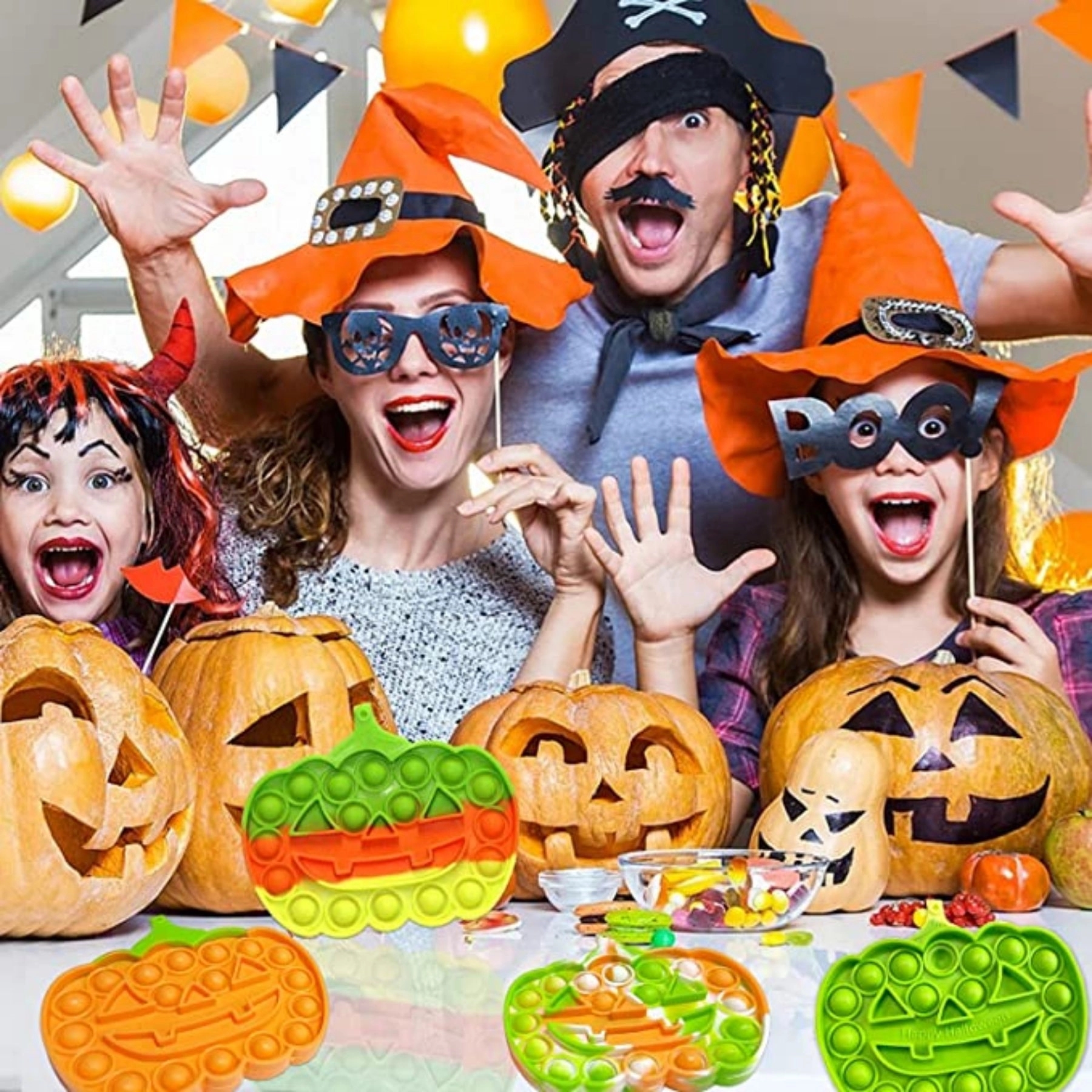 Halloween Pumpkin Pop Fidget Toys 3