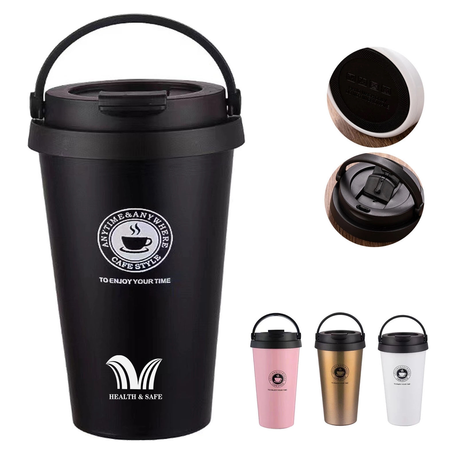 304 Stainless Steel Portable Buckle Insulation Coffee Cup 2